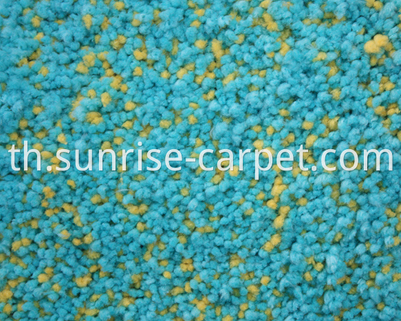 Microfiber Shaggy Rug Yellow and Blue mix Color